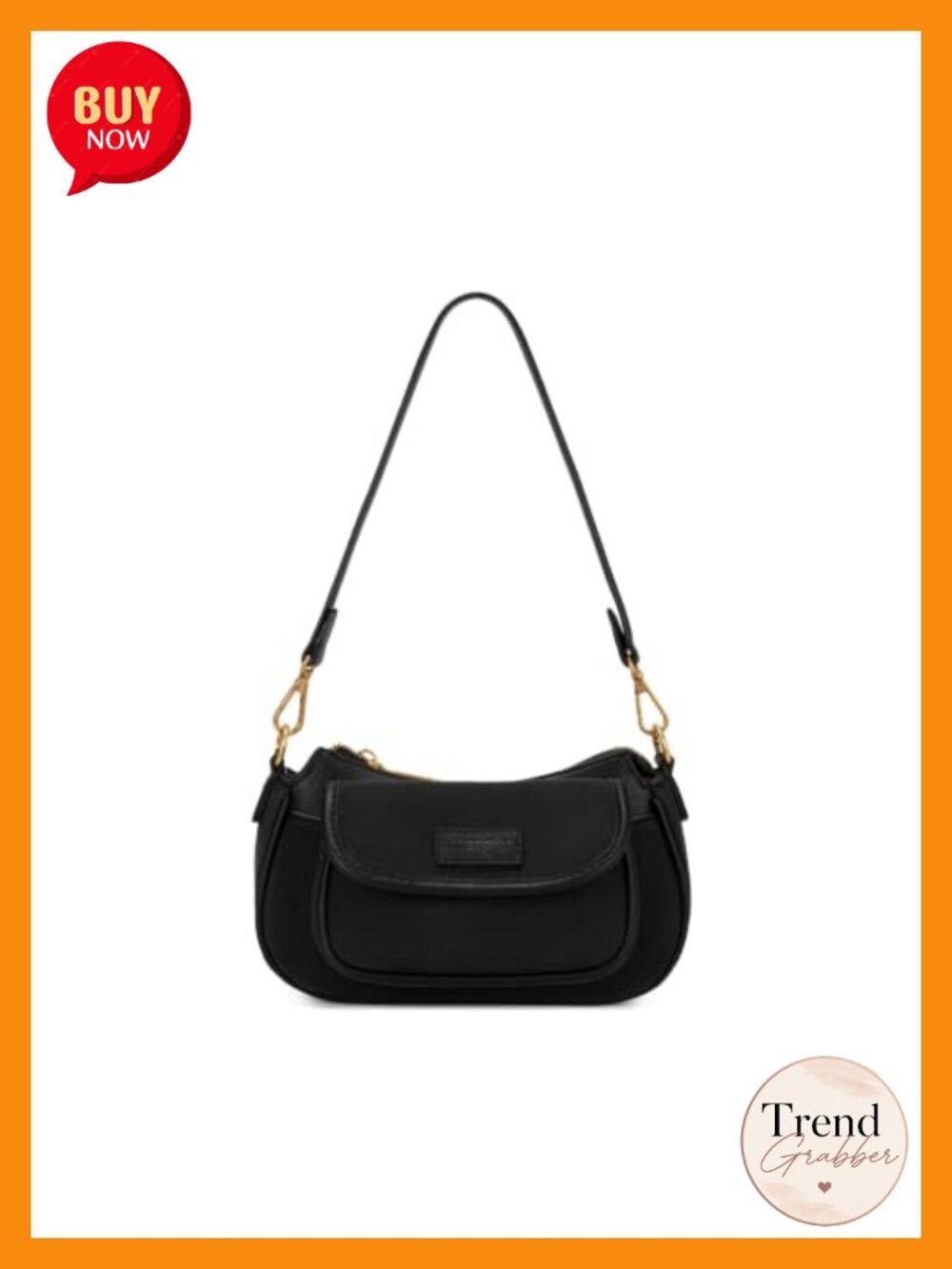 PU Leather Mini Shoulder Bag Underarm Purse Dual Detachable Straps